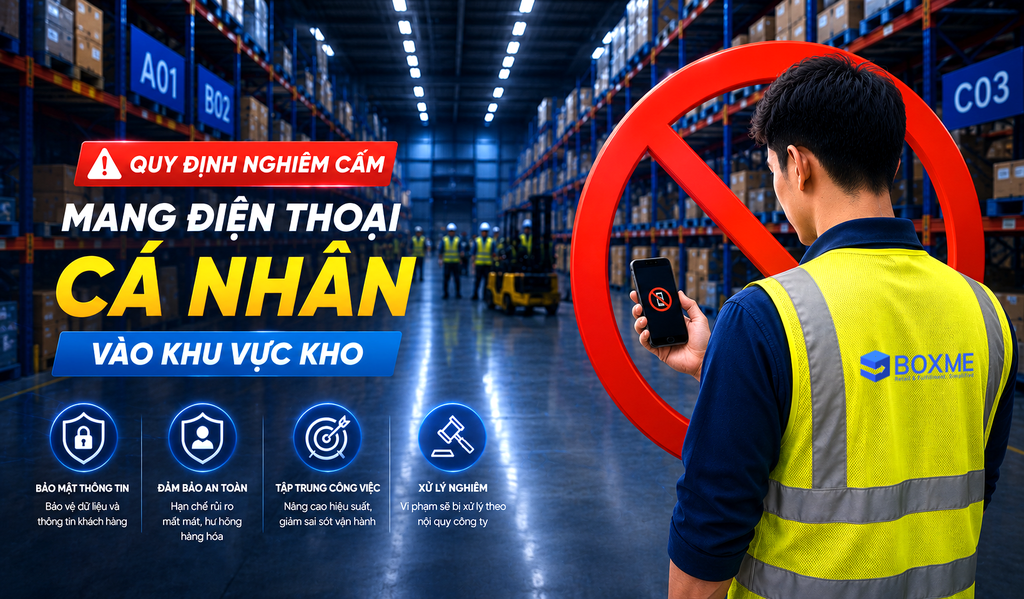 Quy định nghiêm cấm mang điện thoại cá nhân vào khu vực kho